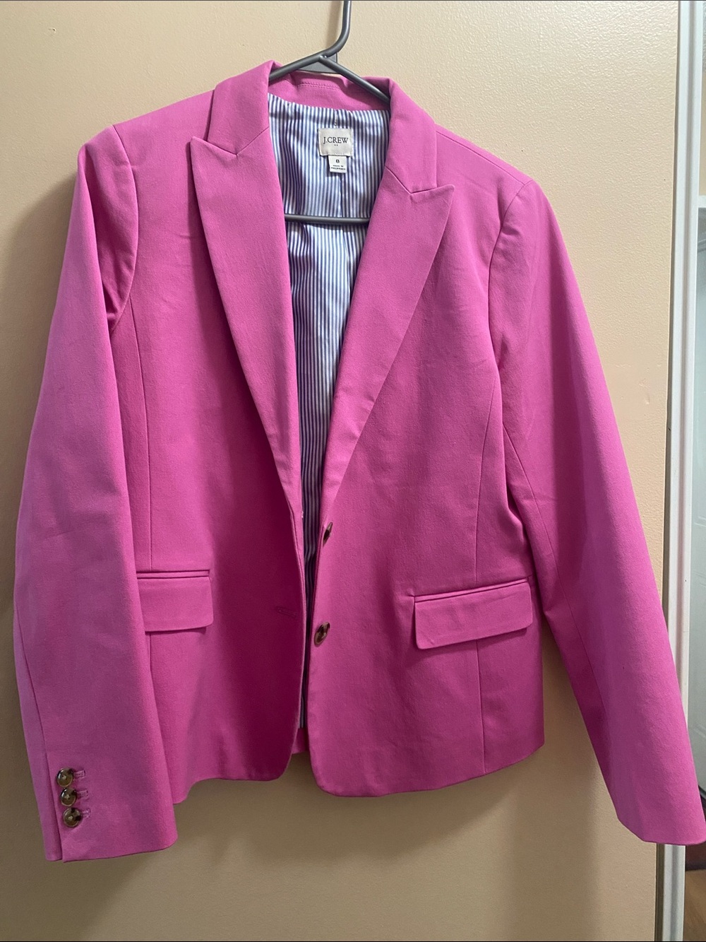 J. Crew Bright Pink Tailored Blazer